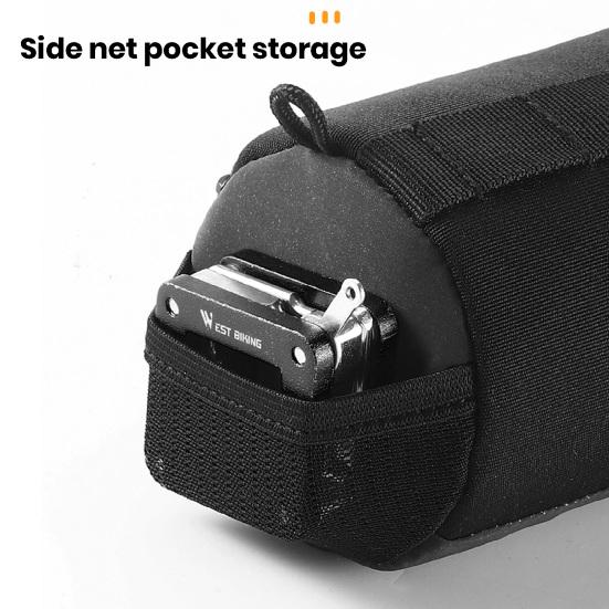 Bike Handlebar Bag Portable Multi-purpose Simple Installation Large Capacity Waterproof Storage Pouch Bicycle Frame Tube Bag