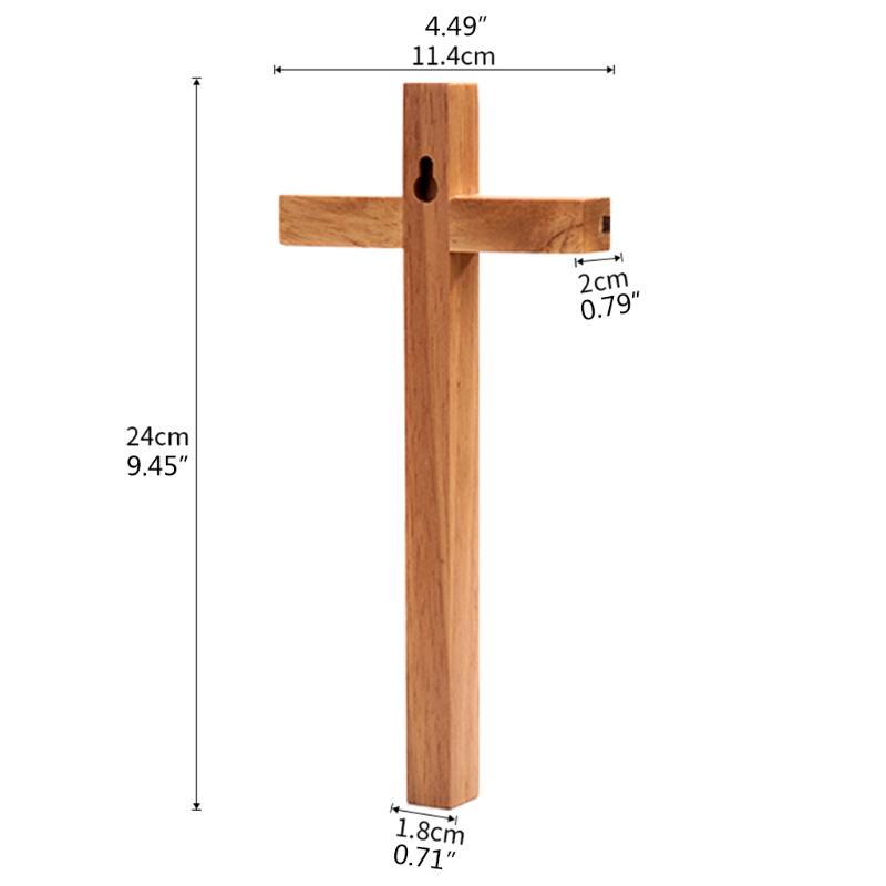 Croix En Bois Anti-stress à Main - Noyer Noir, Design Ergonomique, Poche, Jouet Fidget