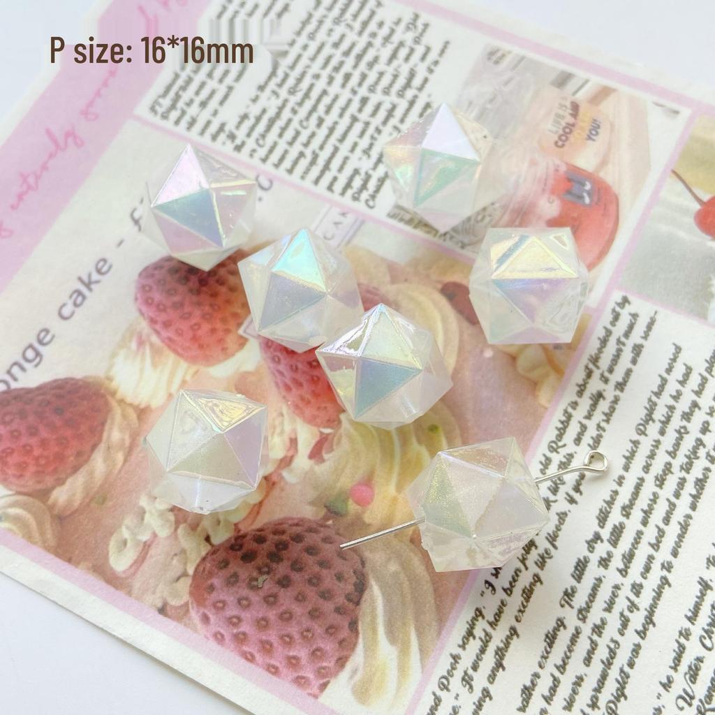 Ručně malované akrylové korálky ze zelené série pro výrobu DIY šperků