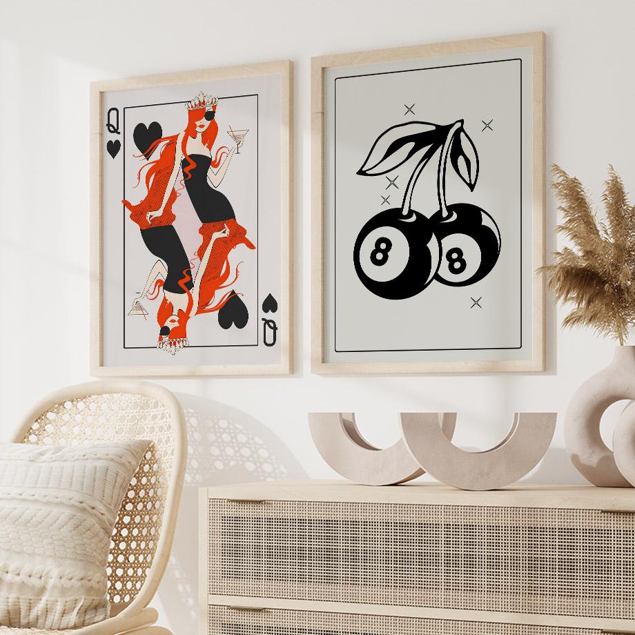 Vintage Old Fashion Disco Billiard Poker Wall Art Canvas Painting Club Bar Decorative Posters And Prints Wall Picture Bedroom