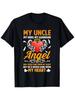 My Uncle My Hero My Guardian Angel Memorial T Shirt In Loving Memory Tribute Shirt with Angel Wings
