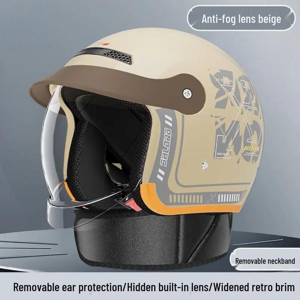 Unisex Electric Vehicle Helmet - All-Season, Full-Face Safety Helmet for Scooters and Motorcycles