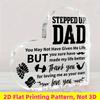 2D Flat, Gift from Daughter To Stepfather Father's Day Gift Heart-shaped Acrylic Plaque, Christmas and Birthday Gift for Dad, Office and Home Desktop