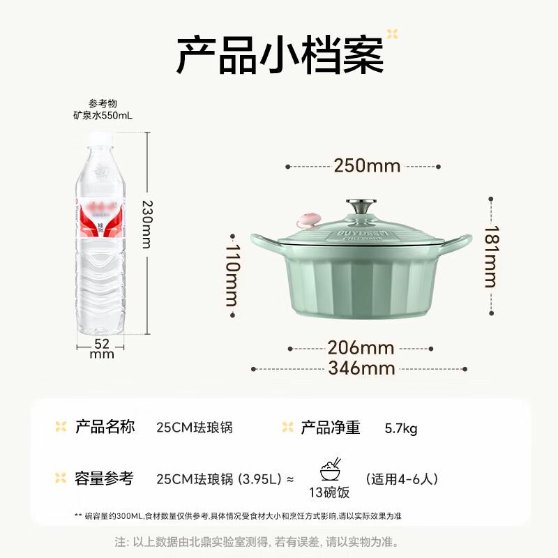 Buydeem 25cm Enamel Cast Iron Stew Pot