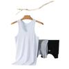 Spring and Summer Men's Cotton Vest Shoulders Sports Fitness Sweatshirt Quick-drying Sleeveless T-shirt Men's Bottom Shirt Solid Colour Tops