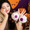 Soft Plush Halloween Scary Eye Pendant Cartoon Eyeball Keychain Mock Eye Plush Pendant  Party Favor