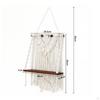 Macrame Shelf Decor Fringe Wall Wood