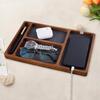 Wooden Desktop Storage Organization Box with Compartments for Glasses Mobile Phone Earphones and Sundries Solid Wood Storage Box