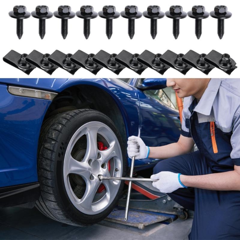 30mm 8mm Šroub z uhlíkové oceli a 13mm Šestihranná U-matice Svorka Odolná proti vibracím Automobilová součástka Spojovací prvek