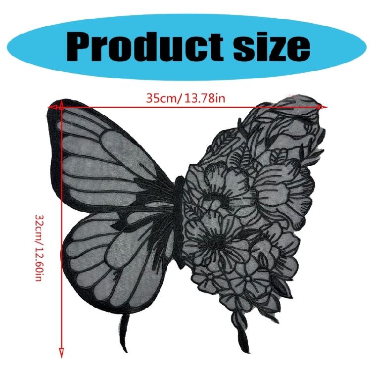Exquisites Embroidered Butterfly Appliques Fashion Meshes Styles Patches for Fashionists and Custom Clothing
