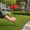 2Pcs Flower Stake Bird Garden Stake Outdoor Bath Metal Flower Bird Bath Pollinator