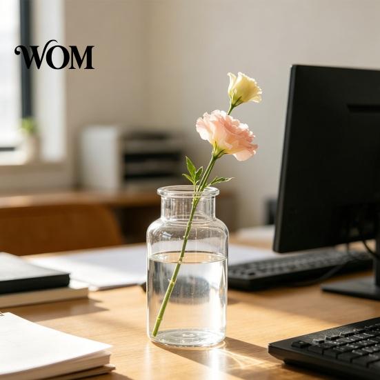 Multi-purpose Plant Container Small Vases for Flowers, Mini Clear Glass Bud Vases, Unique Artistic Vase Flower Wedding Table Centerpiece Home