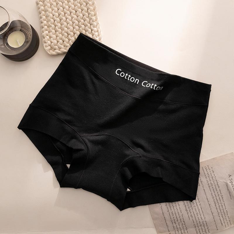 Women's Spring and Autumn Pure Cotton 10A Antibacterial Extended Crotch Breathable Sporty Mid Waist Briefs