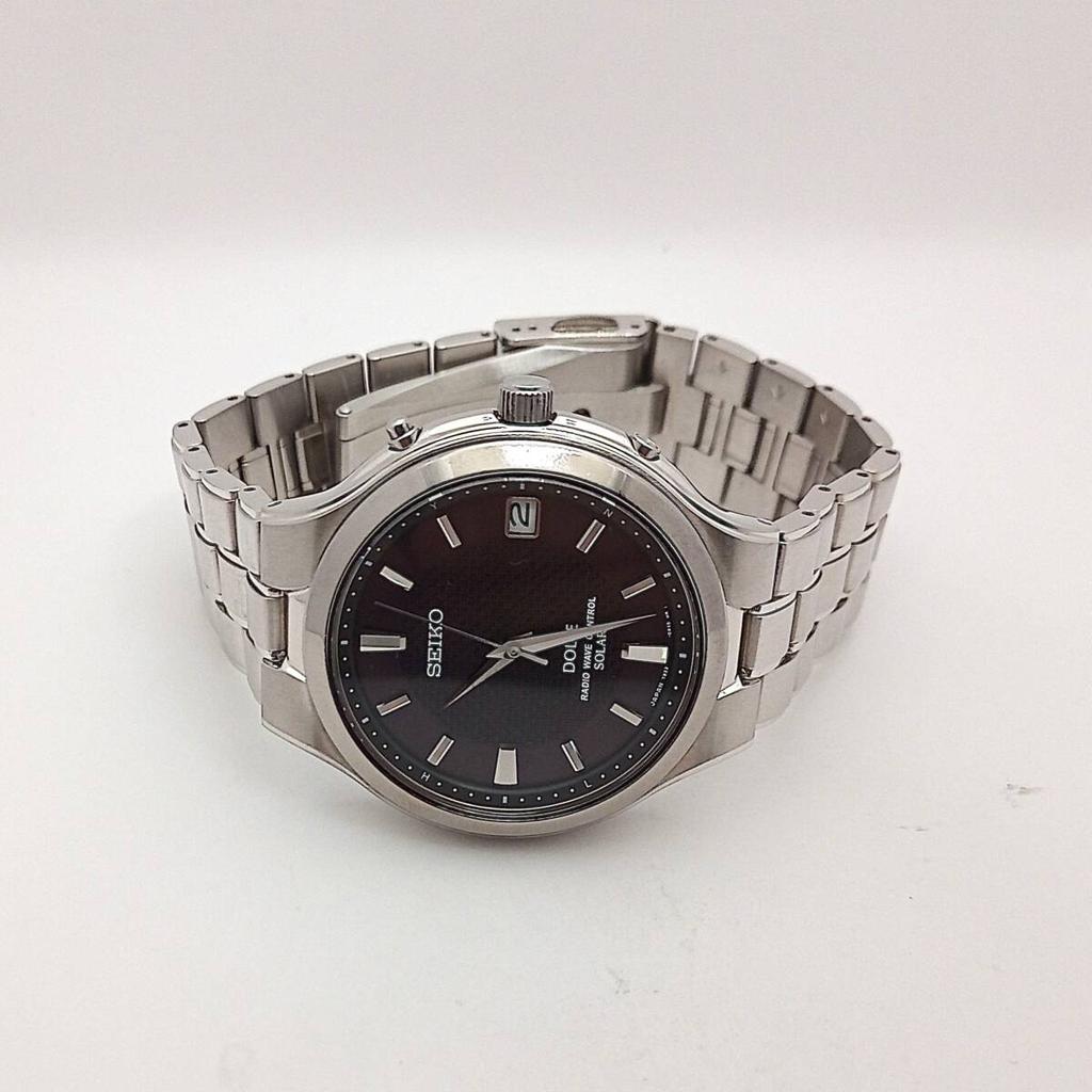 SEIKO Dolce Solar Radio Controlled Watch SADZ015 Date Working Excellent Rechargeable Battery "Transcending Dimensions" (7B22-0AK0) Function,