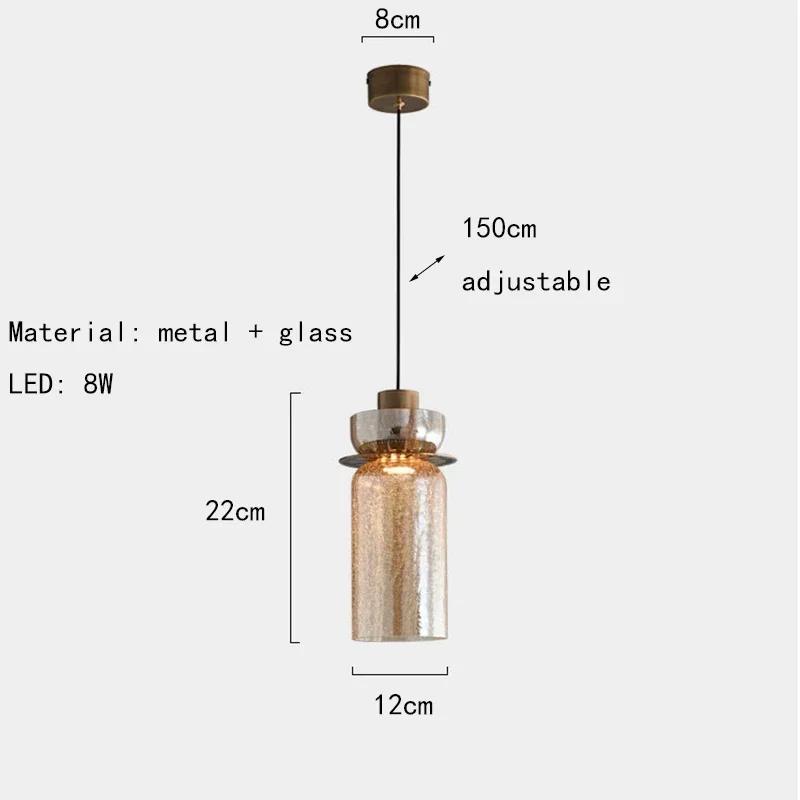 Minimalist Cracked Glass Pendant Light for Dining Room Bedroom Bar Shop Chandelier  with LED Dropshipping Crod Adjustable