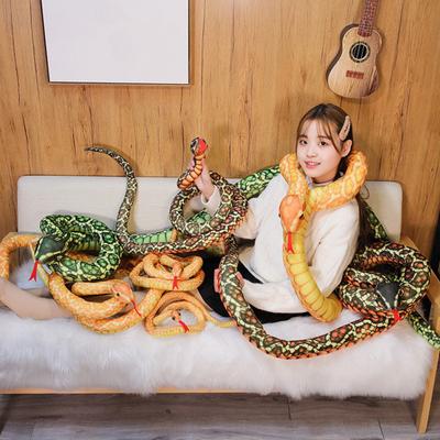 Snake Plush Toy Realistic Colorful Snake Plushie Educational Stuffed Doll Home Office Bedroom Decoration Prank Prop Kids Adults Christmas Gift
