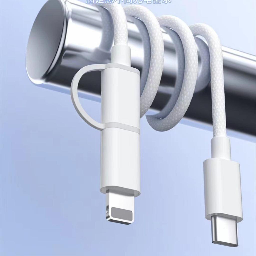2 in 1 PD 60W Typ C Kabel für iPhone 16 15 Pro Samsung S23 Xiaomi 3A USB Schnellladekabel für iPhone 14 13 Datenkabel
