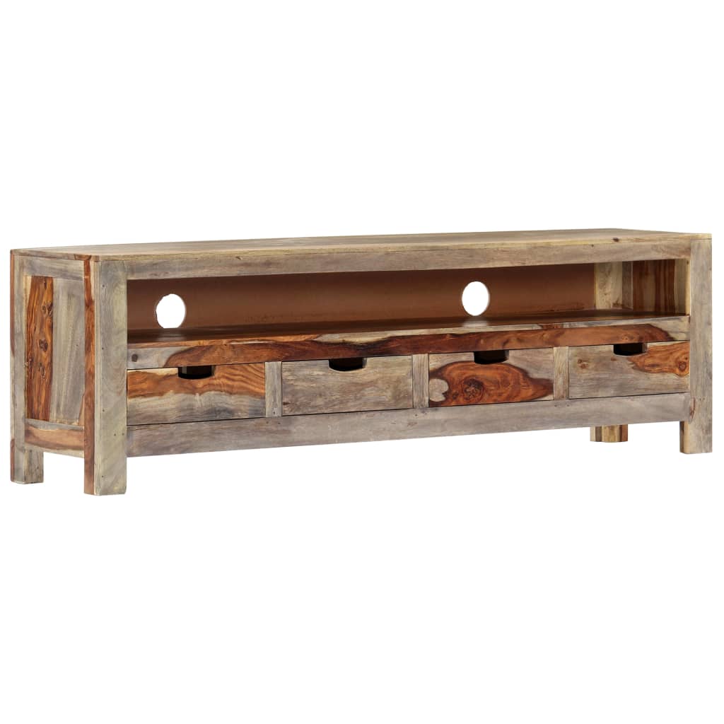 TV Stand 130 X 30 X 40 Cm Solid Acacia Wood