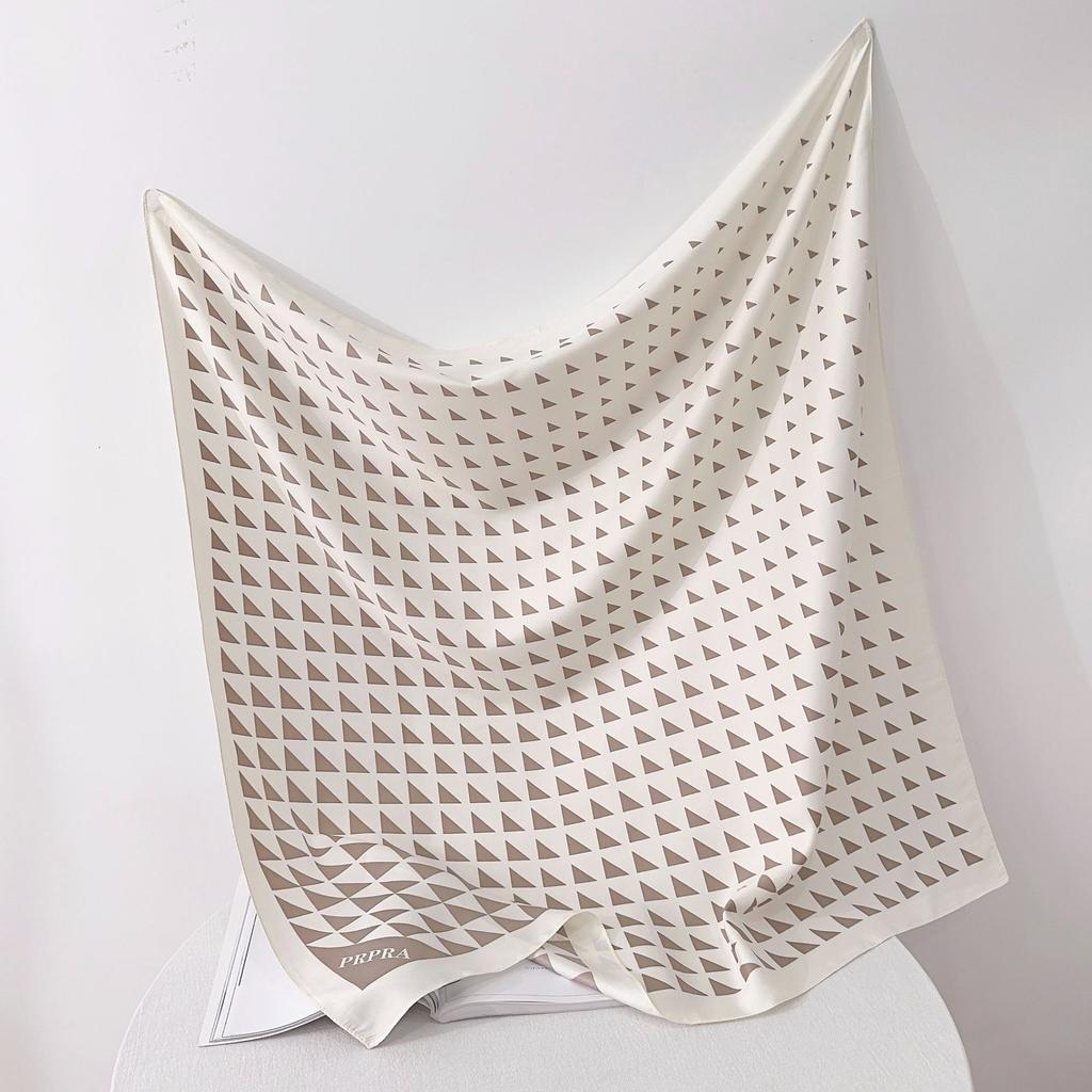 90CM Four Seasons Square Large Square Scarf Luxury Decorative Shirt Professional Headscarf Hairband Sunscreen Headscarf