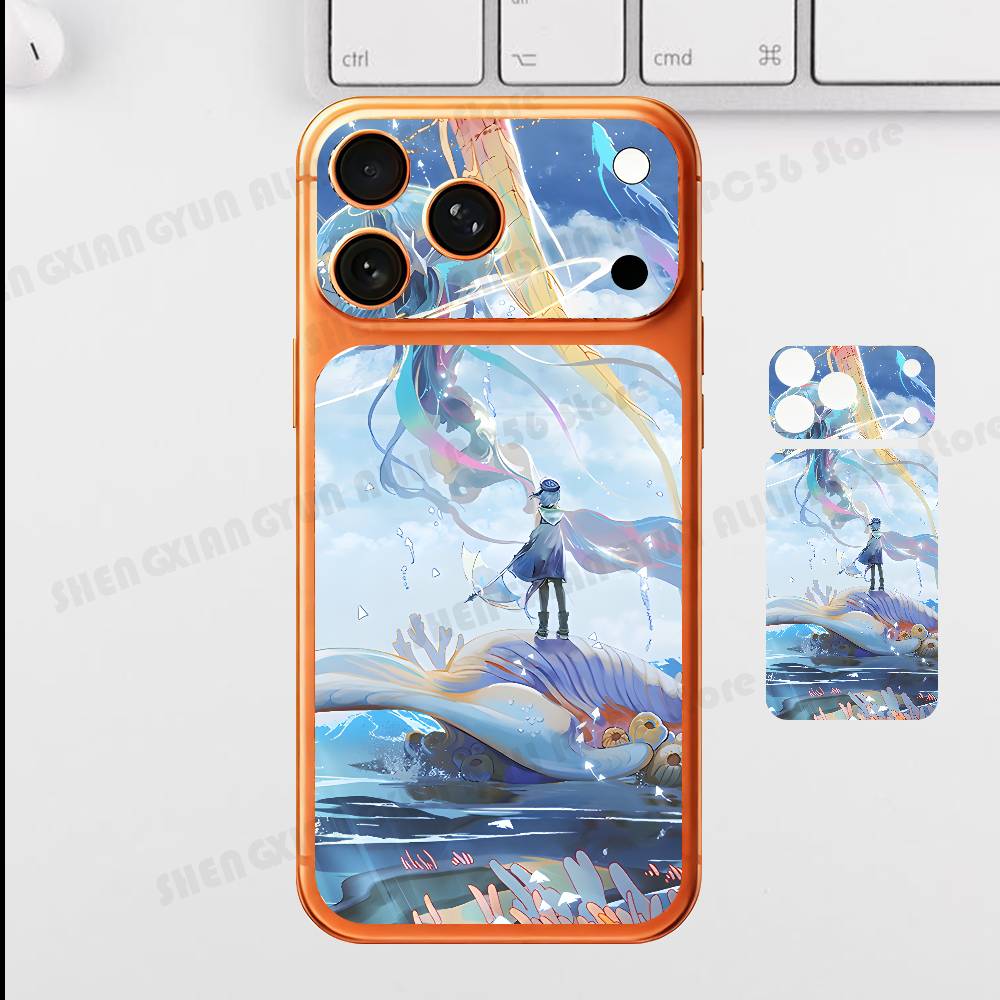 Game A-Arknights M-Mizuki For IPhone 17 Pro ProMax Full Back Cover Decal Wrap Skin Rear Protective Sticker Film