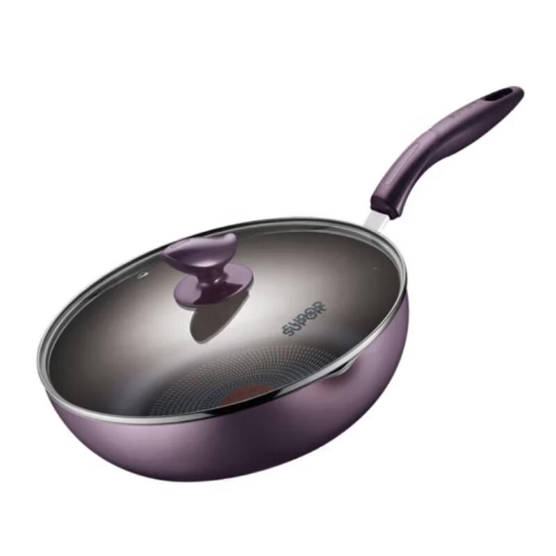 Supor Hot Red Dot Non-Stick Wok & Frying Pan, 28cm