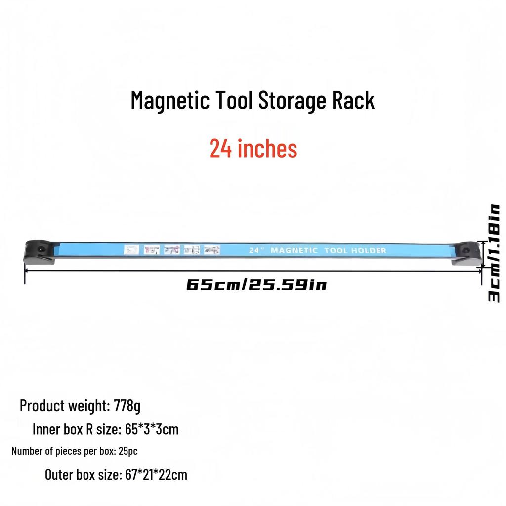 Magnetic Tool & Cutlery Holder - Strong Magnetic Rack for Kitchenware & Hardware Storage