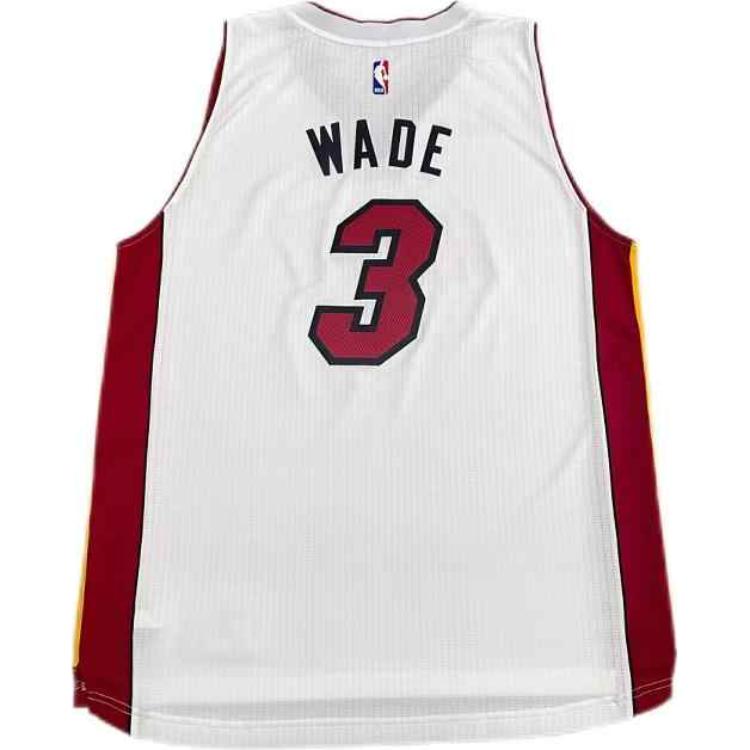 Adidas X NBA Wade Miami Heat Lettering Comfortable Jersey Unisex Jerseys White 7470A-331-K9549
