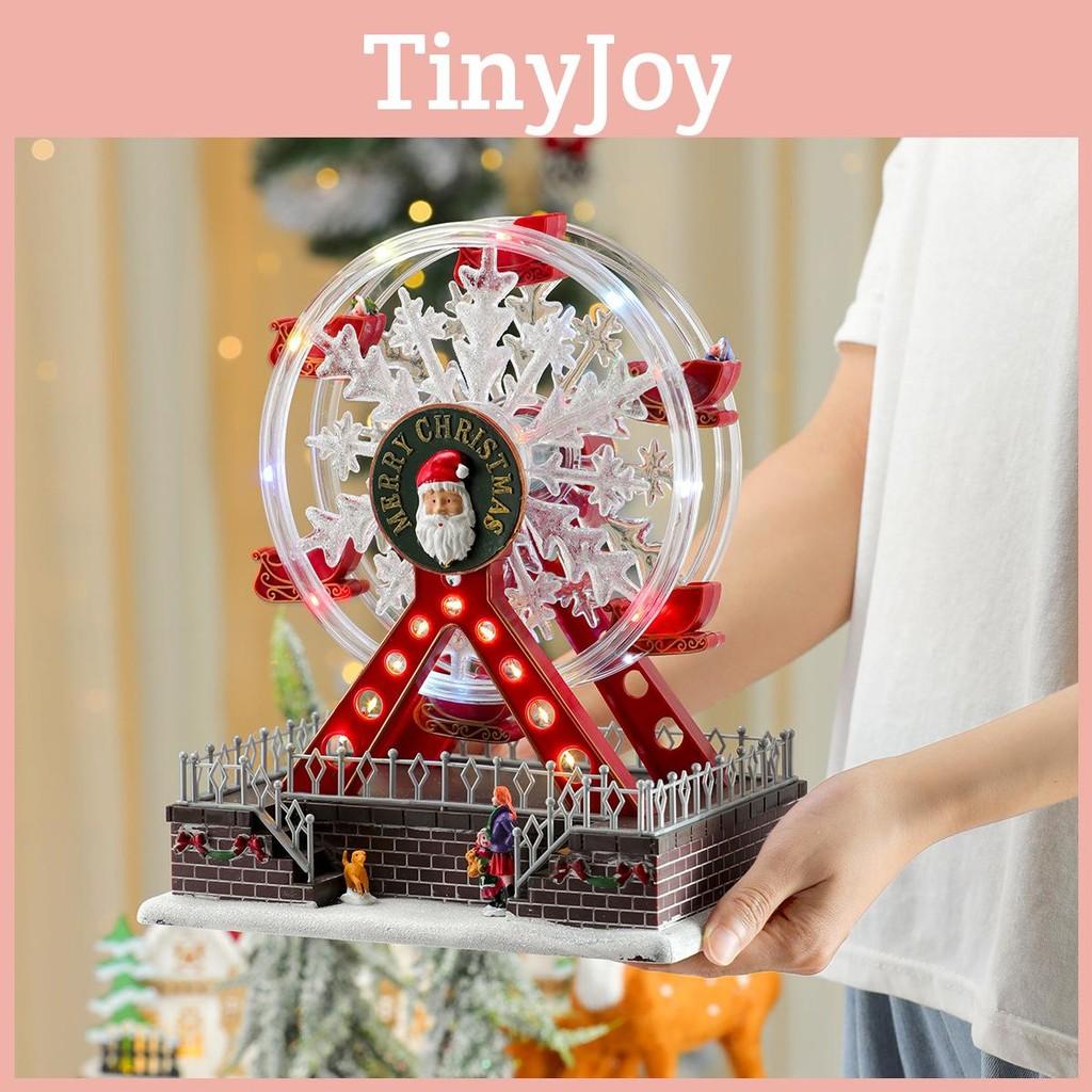 Claus Themed Santa Luminous Ferris Wheel Music Box For Decoration Christmas