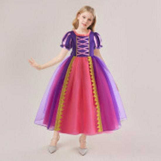 Princeznovské nadýchané šaty s jednorožcem pro dívky - Letní outfit na klavírní vystoupení