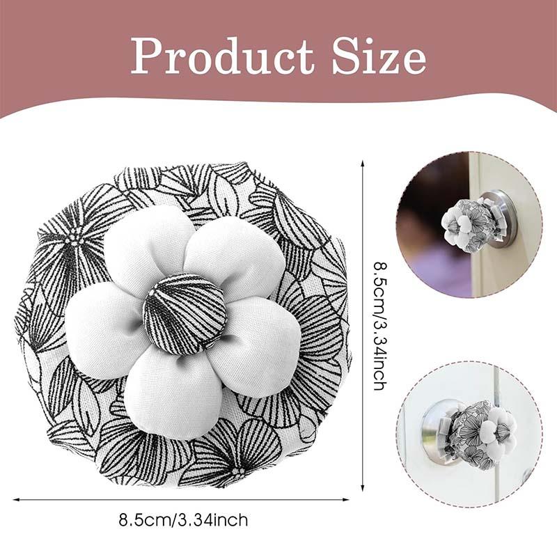 WTEMPO 2PCS Door Knob Printed Covers Door Knob Protector Cover Wall Protectors Reusable Washable Door Handle Cover for Round Door Handle Protection