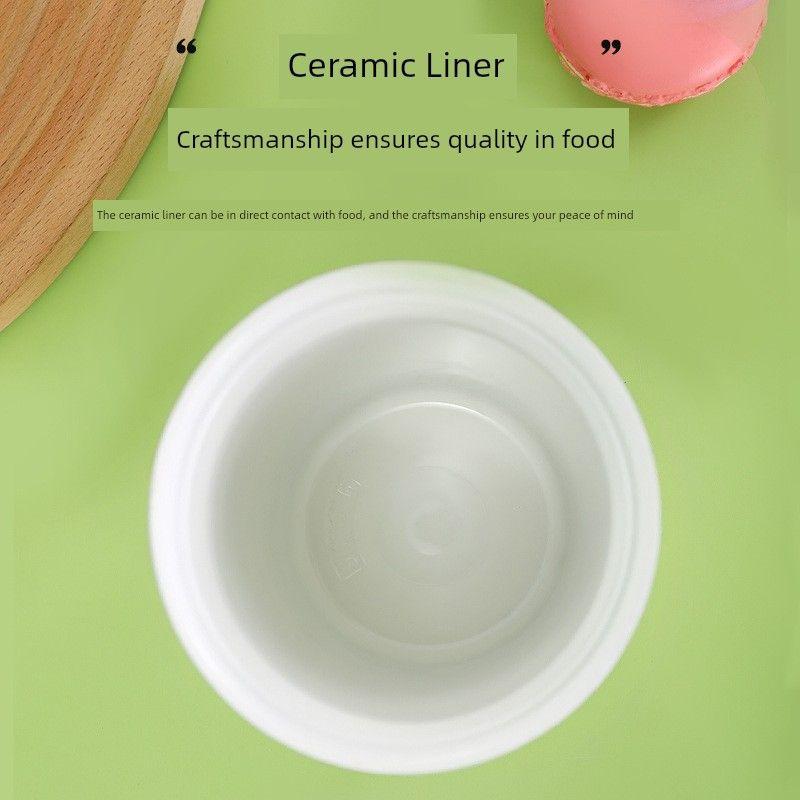 New Ceramic Inner Coffee Cup, Portable Large-Capacity Thermos Cup, Flip-Top Direct Drinking Cup, Portable Car Cup