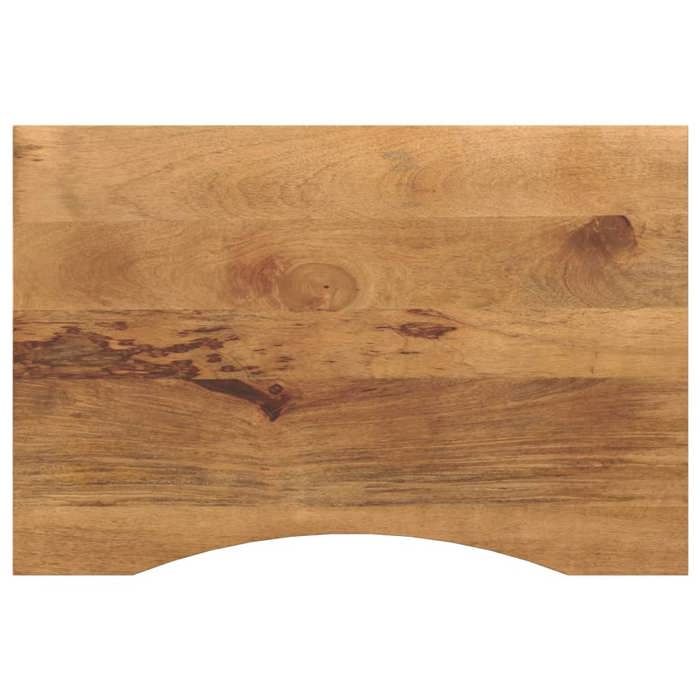 VidaXL Dessus de bureau avec courbe 80x50x2,5 cm manguier massif brut 370207