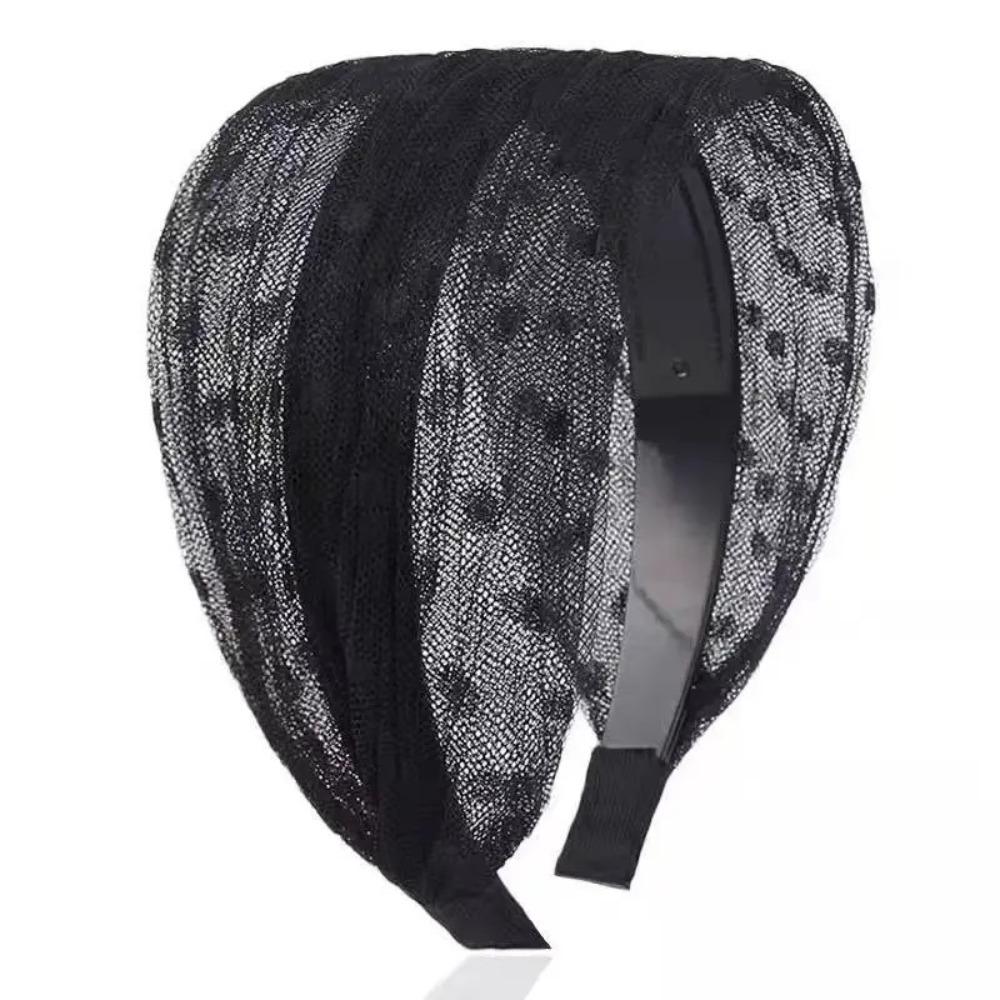 Elastic Wide Side Hair Hoop Non Slip Women Lace Hairbands For Women Girls