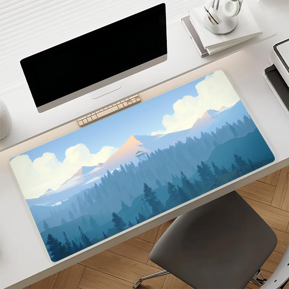 Game F-Firewatch Mouse Pad Anti Slip Rubber Edge Locked Thickened Laptop Gaming Desk Mat