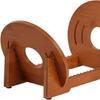 Arch Back Storage Shelf Natural Wood Display Stand Can Holds 50 Albums Protects Against Warping Damage