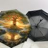 1PC Tree of Life Automatic Open/Close Umbrella with Windproof, 8-Rib Sturdy Canopy, Durable Ribs, Fashionable Design,1294A