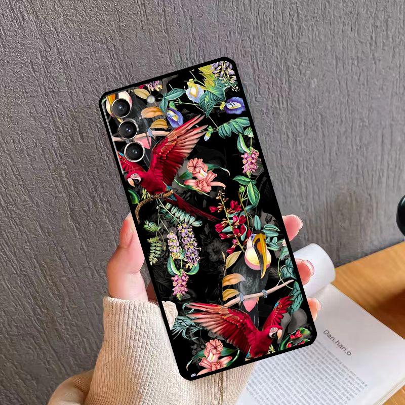 Tropische Blumen Handyhülle Für Samsung Galaxy S26 S25 S20 S21 S22 S23 S24 Ultra S10 Plus S24 FE S25 FE Cover