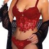 Women Sexy Lingerie 2Pcs Set See-Though Underwear Nightwear Sleepwear Ladies Lace Bra Panties Sets No Coat
