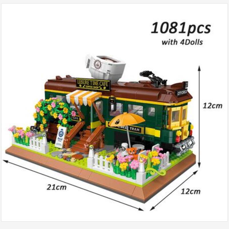 

Строительные блоки, детские игрушки, кофейня, полный набор, 9 стилей, хлебопечка, кофемолка, креативный пейзаж, детские игрушки