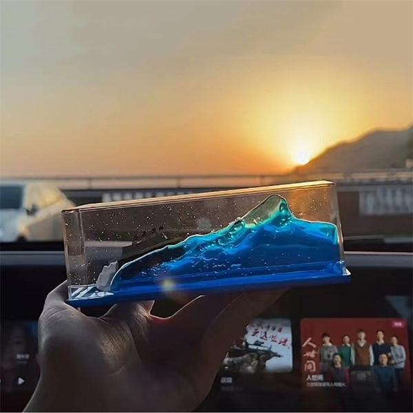 Kreuzfahrtschiff Flüssigkeit Drift Flasche Sanduhr Desktop Dekoration Kreative Kreuzfahrt Eisberg Float Fidget Stress Relief Spielzeug Geschenke