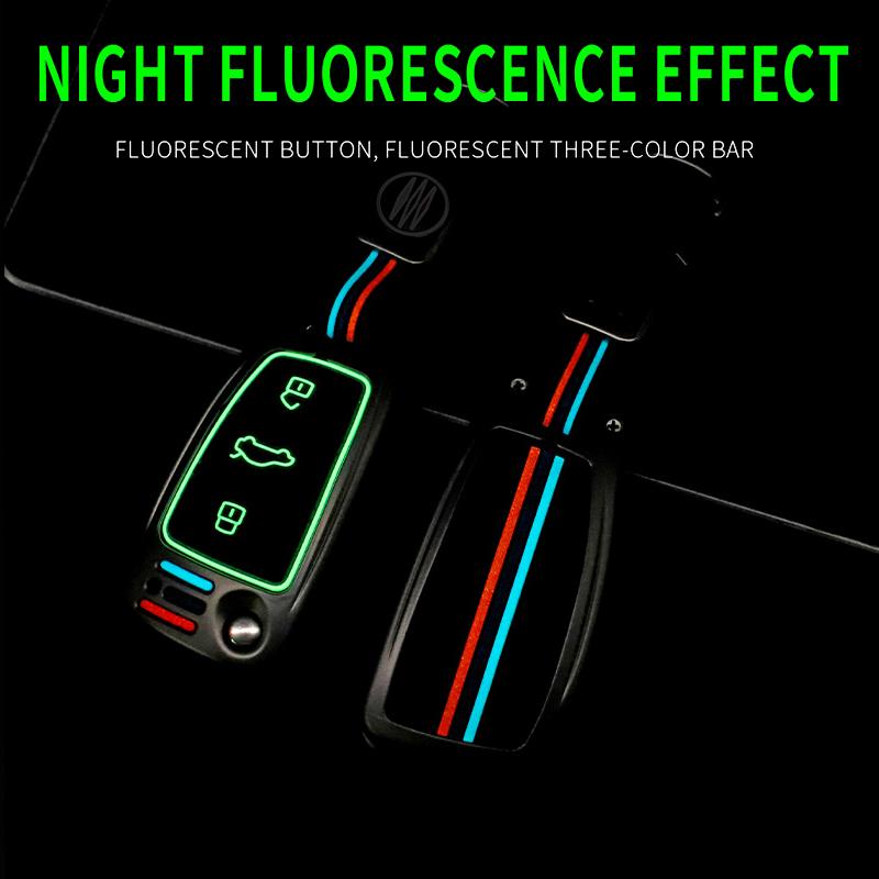 3 Buttons Zinc Alloy Car Key Case Cover Shell Fob for A1 A3 A4 8P 8L 8V A5 B6 B7 A6 A7 C5 C6 Q3 Q5 Q7 4F S3 S4 S6 RS3 TT