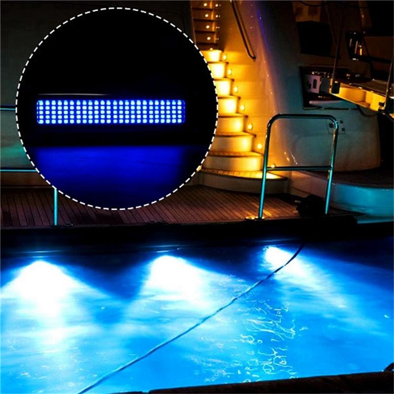 A16P-2PC Transom Light 120 LED Underwater Boat Lights LED Waterproof Speedboat Navigation Lighting Boat RVS Yacht Accessories