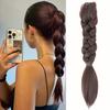 Synthetic Claw Clip On Braided Ponytail Extension Handmade Braids Pony Tails for Women Adds Hair Volume Black Brown Blonde