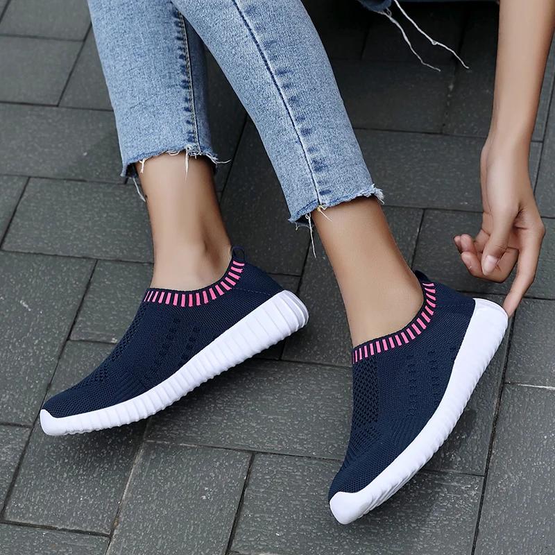 Fashion Women Casual Sneakers Mesh Breathable Sport Shoes for Woman Vulcanized Shoes Summer Female Socks Walking Shoes Woman Footwear