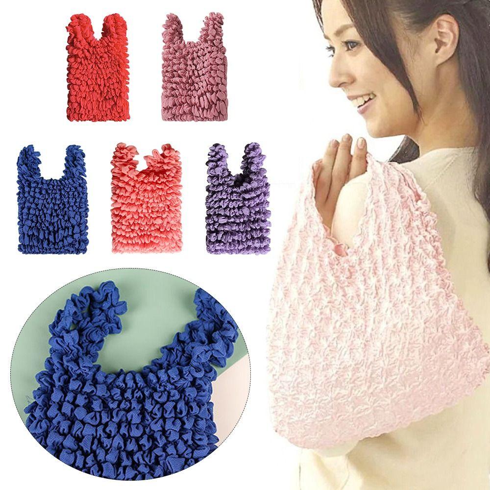 Large Capacity Shopping Bag Fold Stretch Bag Bubble Elastic Bag Multi Purpose Bubble Elastic Paddy Bag