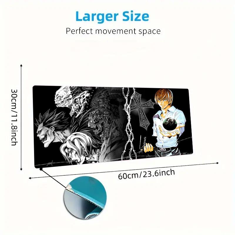 Death Note Anime Farbe Mauspad Großes Gaming Tischkissen Rutschfest Laptop Tablet Großes Mauspade XXL Matte Mini PC Spielmatte Mit Verriegelter Kante