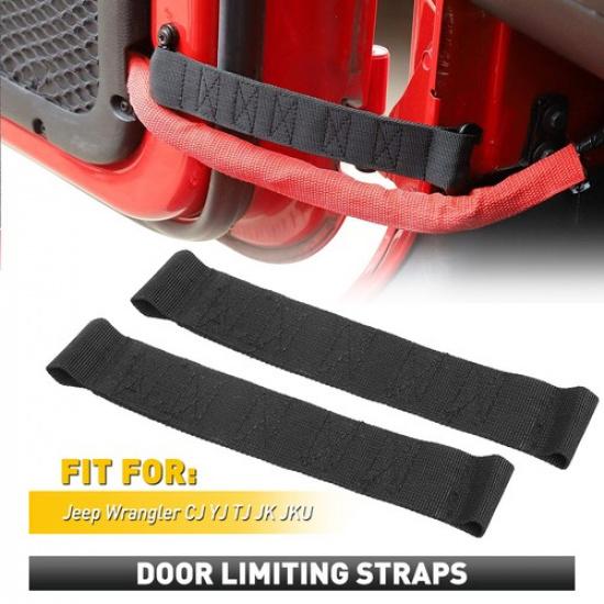 2x Quality High Door Check Fits Strap Limiting for Jeep Wrangler CJ YJ TJ JK JKU