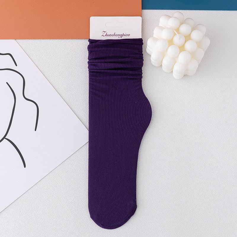 

Женские Девушки Весна Лето Тонкие Свободные Гольфы Трубы Однотонные Черные Белые Красные Фиолетовые Зеленые Желтые Бархатные Дышащие Длинные Носки