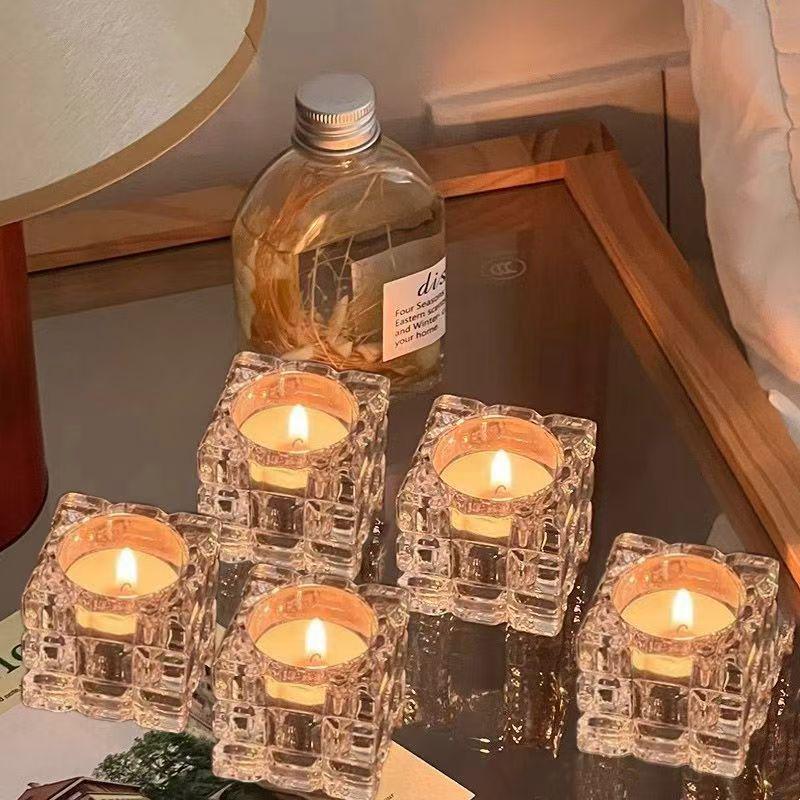 Luxury Crystal Glass Candlestick for Elegant Candlelight Dinner Atmosphere