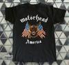 Motorhead American Flag Logo Rock Band Graphic Tee